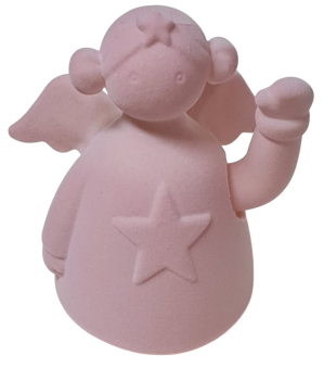 Winkender Weihnachtsmann Wichtel Rosa – Weihnachtsdeko Figur 1