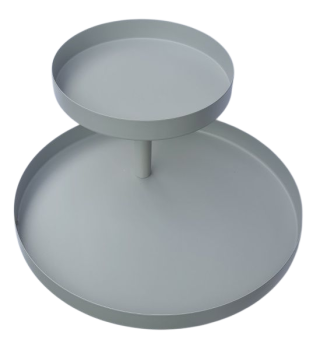 Zweistufige Etagere aus schwarzem Metall im modernen Design - 7 Zweistufige Etagere aus schwarzem Metall im modernen Design - 7