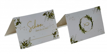 Tischkarte "Schön, dass du da bist" für eine christliche Feier - 2