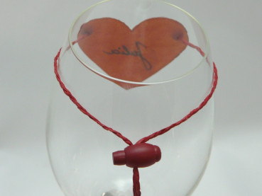 Gastgeschenk, Tischkarte Glas-Anhänger Herz. Tischdeko-online 4