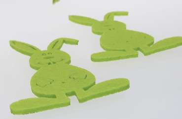 Osterdeko - Hase aus Filz in Grün - 5