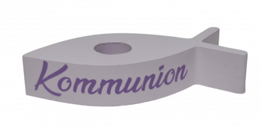 Kerzenhalter Fisch für Kommunion oder Konfirmation - 3