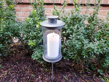 Gartenlaterne, Grablaterne auf Stab, pulverbeschichtet - 4