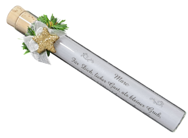 Weihnachtliches Gastgeschenk "Stern mit Schleife"