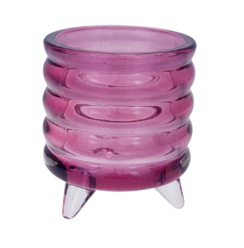 Windlicht mit Glasfüßen in der Farbe Malve - 2
