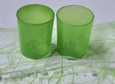 Windlichtglas maigrün, Höhe 6,5 cm - 4