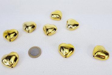 10  Goldherzen zum Streuen