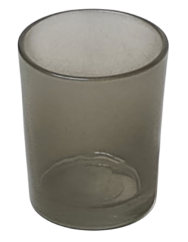 Windlichtglas, grau, Höhe 6,5 cm - 2