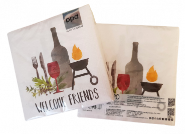 Servietten "Welcome Friends" - 2
