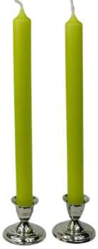 Lange Stumpenkerze in der Farbe maigrün/lindgrün 1