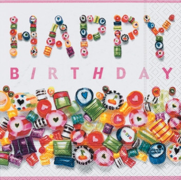 Servietten - Sweet Happy Birthday bei Tischdeko-online 1