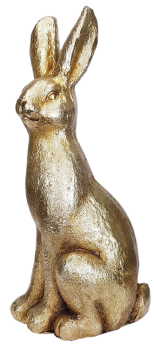 Großer Hase in Gold. Osterhase als Osterdeko.- 1