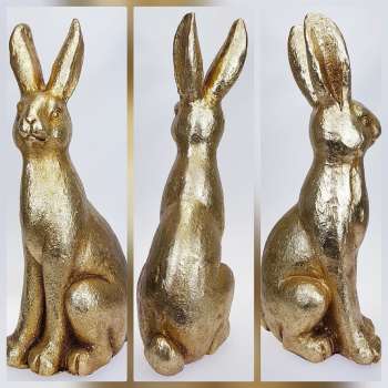 Großer Hase in Gold. Osterhase als Osterdeko - 5