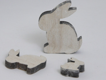 Osterdeko - Hasenfamilie aus Holz. Tischdeko-online zum Osterfest 5