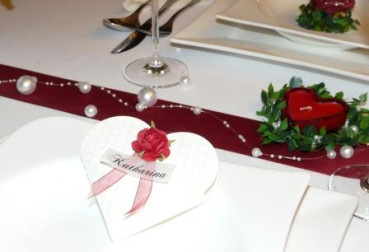 Gastgeschenk Herz mit einer Rose 6