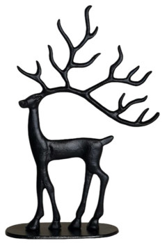 Schwarzer, edler Metallhirsch - 22 cm - 1