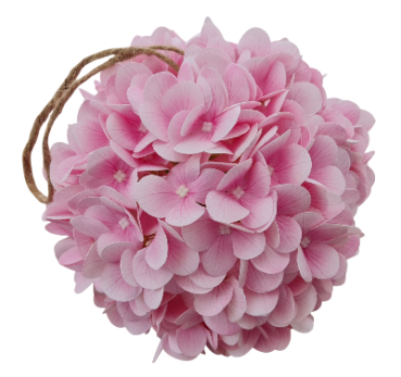 Hortensien-Kugel aus Seide, rosa, 20 cm - 1