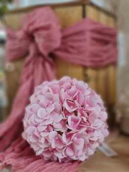 Hortensien-Kugel aus Seide, rosa, 20 cm - 5