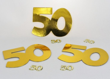 Jumbo Konfetti 50, goldfarben, Streudeko - 2
