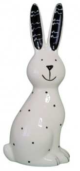 Weißer Hase aus Keramik, 16 cm