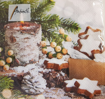 Weihnachtsservietten winter tree - verschneiter Weihnachtsbaum