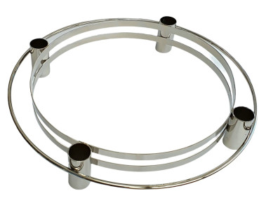 Kerzenkranz aus Metall, silber oder gold glänzend - 1