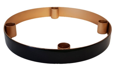 Kerzenhalter - Metallkerzenring in Schwarz - 1