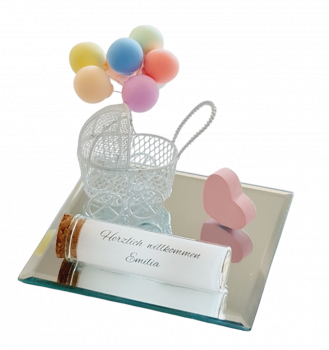 Geldgeschenk zur Taufe, Babyshower, Kindergeburtstag in Rosa oder Blau - 3