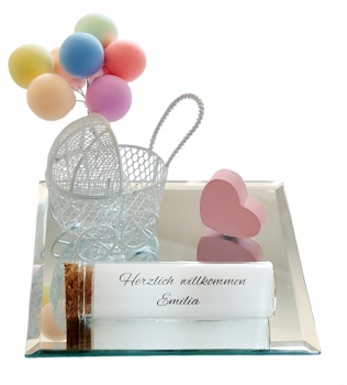Geldgeschenk zur Taufe, Babyshower, Kindergeburtstag in Rosa oder Blau - 1