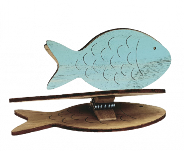 Fisch mit einer Klammer in zwei Farben, zur Kommunion oder Konfirmation - 2
