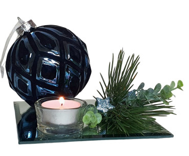 Weihnachtsgesteck, Aufsteller, Teelichthalter 