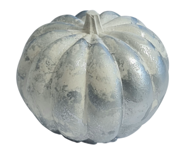 Dieser elegante weiße Kürbis aus hochwertigem Keraflott ist die perfekte Herbstdekoration für ein stilvolles Zuhause. - 1
