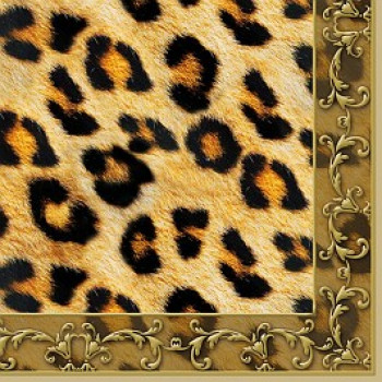 Serviette im Animal-Style im Leoparden-look - 1