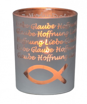 Windlicht und Lichthülle "Glaube, Liebe, Hoffnung" - 3