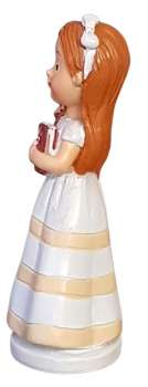 Figur zur Kommunnion oder Konfirmation Mädchen, weißes Kleid - 6