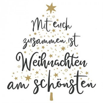 Servietten "Mit euch zusammen ist Weihnachten am schönsten" - 1