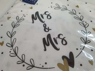 Servietten Mrs & Mrs für Ihre Tischdeko bei einer Hochzeitsfeier oder Verlobung - 2