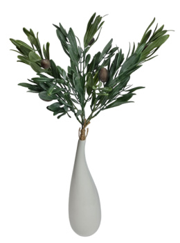 Oliven-Zweige, 3er-Bund mit Früchten, 33 cm - 2