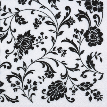 Servietten mit einem schwarzen Ornament, arabesque - 1
