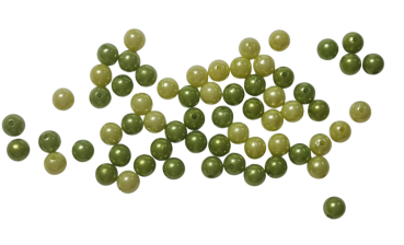 Perlen, Maigrün, 10 mm Durchmesser - 2