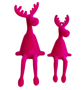 Kantenhocker Elch in zwei Größen, pink - 1