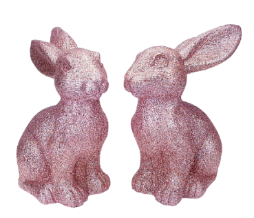 Großer Glitzer-Hase in Rosa - 1