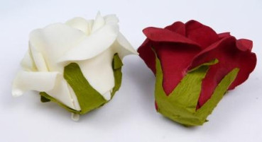 Rosenkopf in 3 Farben als Tischdeko, Streudekoration  2