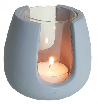 Windlicht/Vase in Betonoptik - 1
