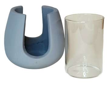 Windlicht/Vase in Betonoptik - 3