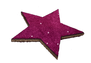 Samtsterne mit Glitzerpunkten "Velvet" in der Farbe Bordeaux - 2