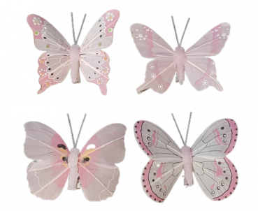 Streudeko - 4 Schmetterlinge mit einem Clip - 1
