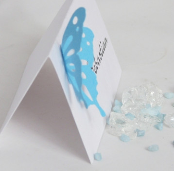 Tischkarte und Gastgeschenk Schmetterling. Tischdekoration bei Tischdeko-online 3