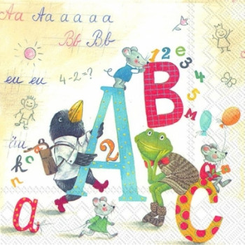 Servietten ABC zum Schulanfang