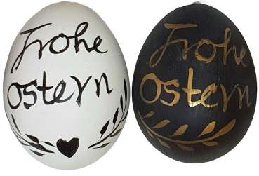 4 Ostereier in der Farbe Schwarz/Gold - 3